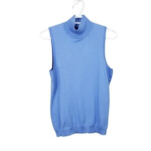 Lauren Ralph Lauren Sleeveless Silk Blend Turtleneck Sweater
